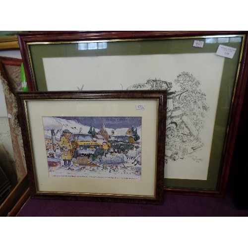 139 - P.WILFORD RANGE-ROVER THEMED FRAMED/GLAZED PRINTS X 2.