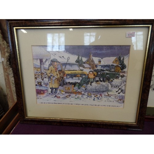 139 - P.WILFORD RANGE-ROVER THEMED FRAMED/GLAZED PRINTS X 2.