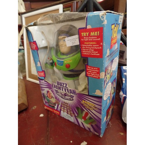 217 - BUZZ LIGHTYEAR- THE INFINITY EDITION. 'ULTIMATE TALKING ACTION FIGURE' BOX IS TATTY.