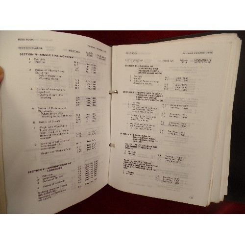 222 - VINTAGE BRITISH RAILWAYS BOARD RULE BOOK. BR 87109.  1971?