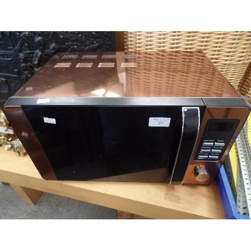 273 - WILKO ROSE-GOLD MICROWAVE OVEN.