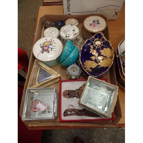 283 - QUANTITY OF TRINKET BOXES AND SMALL DECORATIVE ITEMS. INC ROYAL WORCESTER, COALPORT, WORCESTER SPODE... 