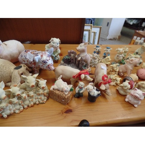 419 - PIG COLLECTION. QUANTITY OF CERAMIC & RESIN PIGS, INC REGENCY FINE ARTS 'FAIRY PIGS'