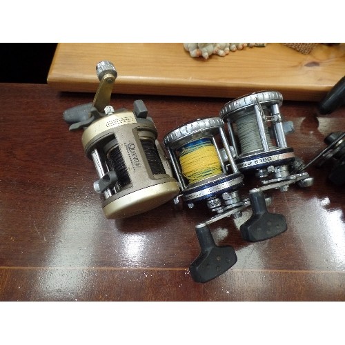 420 - 4 X FISHING REELS. INC SEALINE SL2OSH DAIWA, 2 X AMBASSADEUR 6500 CT SPORTS, QUANTUM 6.1 HIGH SPEED