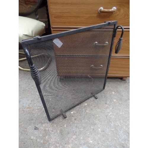 435 - SMALL BLACK MESH FIRE GUARD.