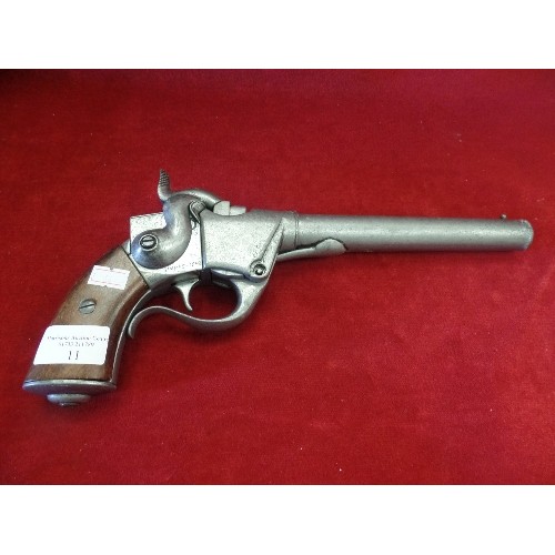 11 - A REPLICA SHARPES 1852 PISTOL FIRST SINGLE SHOT UNDER LEVER CARTRIDGE PISTOL