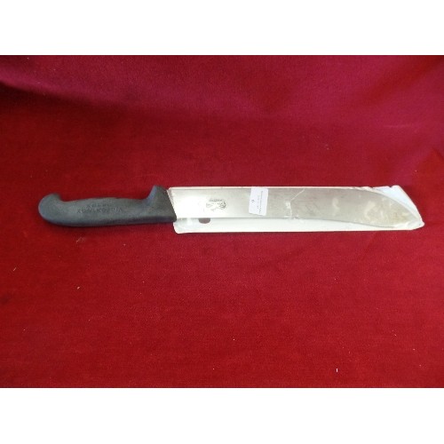 6 - LARGE SIZE BUTCHERS KNIFE BY VICTORINOX MADE IN SWITZERLAND 12 INCH BLADE