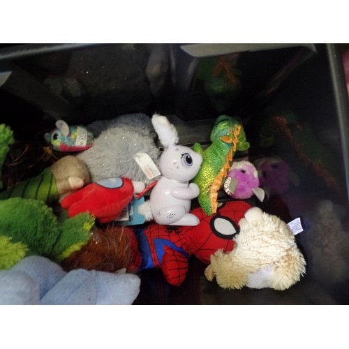 521 - BOX OF SOFT TOYS AND TEDDIES