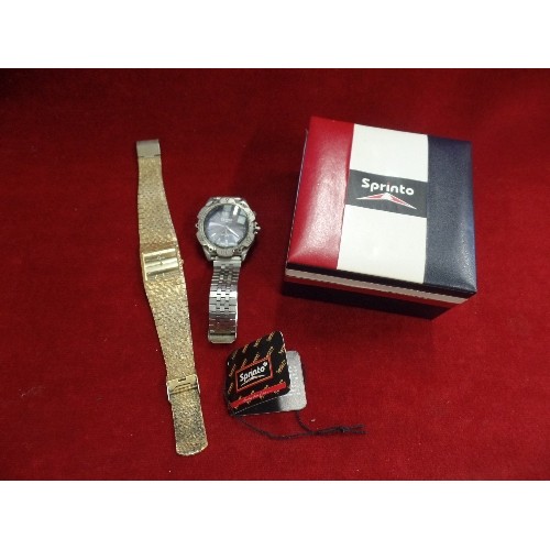 38 - A SPRINTO GENTS WRIST WATCH AND A LIMIT GOLD PLATE WATCH