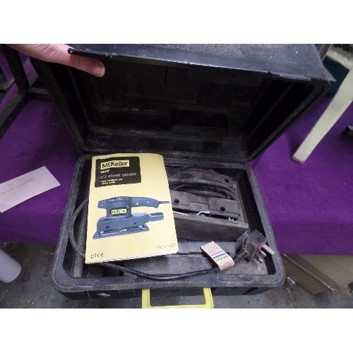 138 - McKELLER ORBITAL SANDER. WITH CASE.