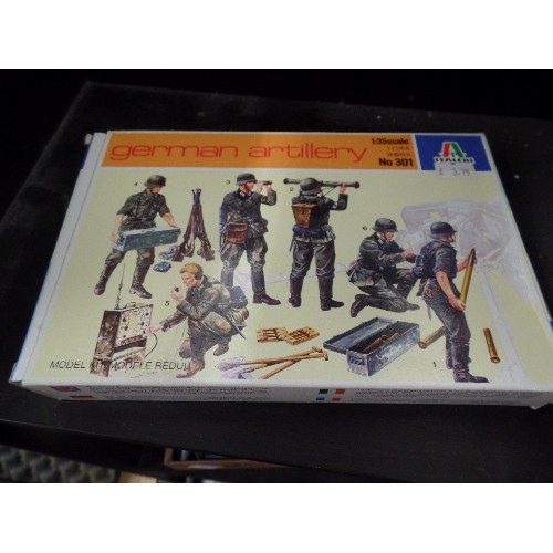 242 - ITALERI AND TAMIYA 1:35 SCALE MODEL KITS. MILITARY MINIATURES. US INFANTRY WEAPONS SET, ARMY ASSAULT... 