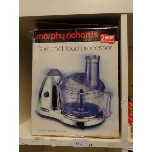 137A - MORPHY RICHARDS COMPACT FOOD PROCESSOR WITH BOX