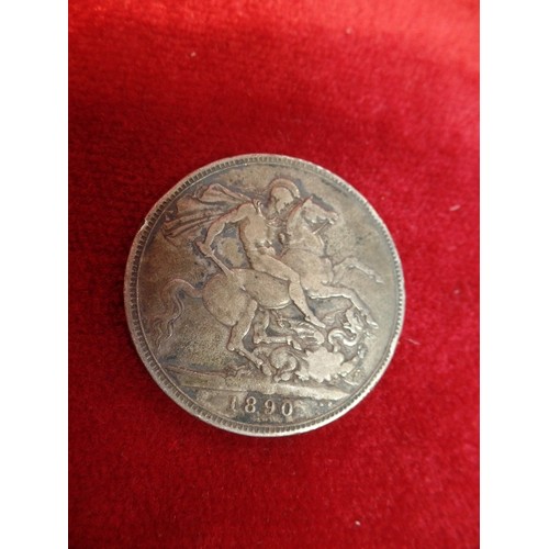 73 - 1890 QUEEN VICTORIA JUBILEE HEAD SILVER CROWN