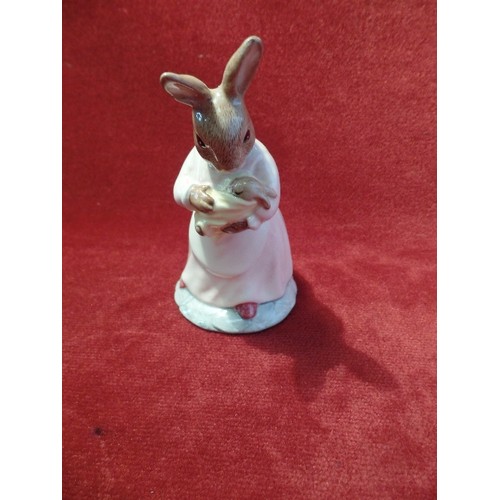 6 - 5 ROYAL DOULTON BUNNYKINS FIGURES - FAMILY EVENTS. INCLUDES BRIDE & GROOM, FATHER MOTHER AND VICTORI... 