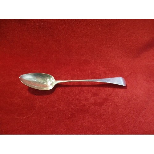 32 - GEORGIAN STERLING SILVER BASTING SPOON, LONDON 1801, PETER, ANN & WILLIAM BATEMAN, 111 GRAMS