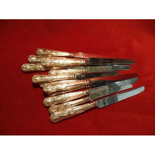 92 - GOOD SET OF VINERS SILVER PLATED KING'S PATTERN CUTLERY INCLUDING 6 X DINNER KNIVES, 6 X TEA KNIVES,... 