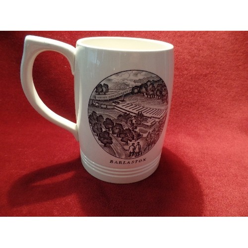 10 - A RARE WEDGWOOD BARLASTON KEITH MURRAY MUG, 1940 WITH TWO LANDSCAPE VIEWS BY VICTOR SKELLERN