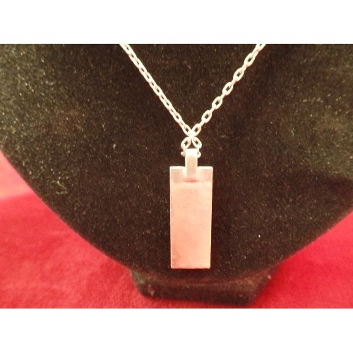 56B - A SILVER INGOT ON SILVER CHAIN WEIGHT 17.59gr