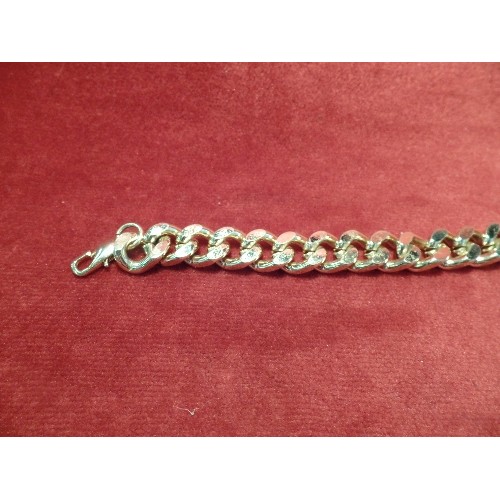 56F - HEAVY MAN`S CHAIN LINK BRACLET GOLD PLATED BY H SAMUELS