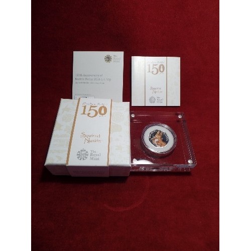 70 - TWO ROYAL MINT 150TH ANNIVERSARY OF BEATRIX POTTER 2016, UK SILVER PROOF 50p COINS, ONE DEPICTING MR... 