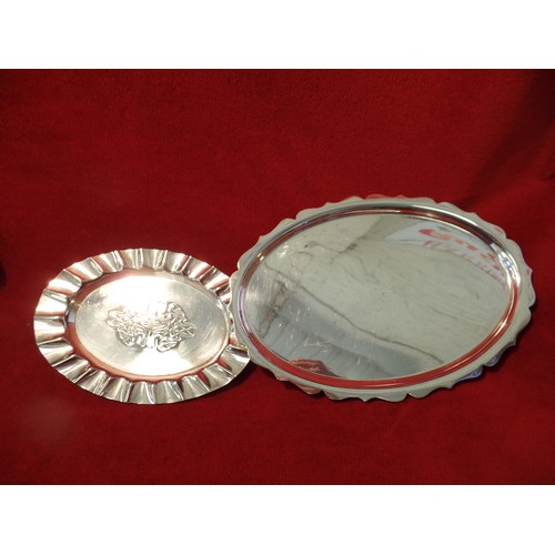 93 - SELECTION OF SILVER PLATED ITEMS INC A GALLERIED TRAY BY TALBOTS OF SHEFFIELD, A 