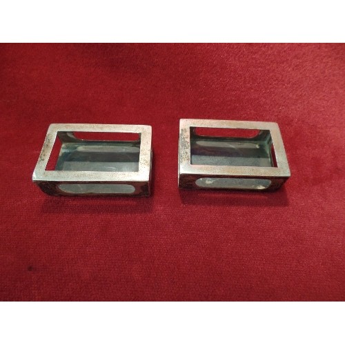 35H - A PAIR OF STERLING SILVER MATCHBOX HOLDERS, HALLMARKED BIRM 1911, WILLIAM NEALE. ONE WITH ENGRAVED I... 