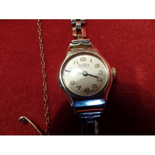 72A - VINTAGE  WATCH BY BENTINA STAR GOLD PLATED