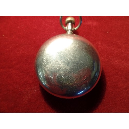 60E - A LARGE ELGIN USA 15 JEWELS POCKET WATCH WITH SUBSIDIARY SECONDS DIAL. SCREW CASE BACK. INSIDE CASE ... 