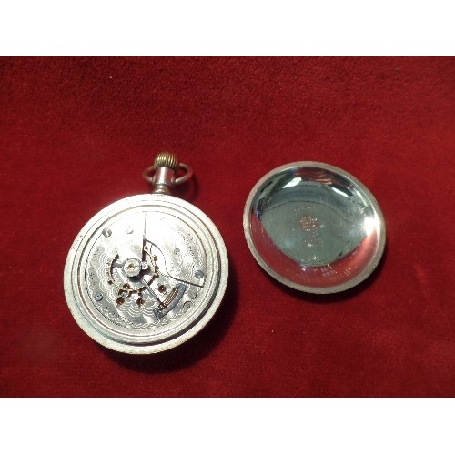 60E - A LARGE ELGIN USA 15 JEWELS POCKET WATCH WITH SUBSIDIARY SECONDS DIAL. SCREW CASE BACK. INSIDE CASE ... 