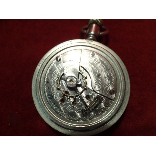 60E - A LARGE ELGIN USA 15 JEWELS POCKET WATCH WITH SUBSIDIARY SECONDS DIAL. SCREW CASE BACK. INSIDE CASE ... 