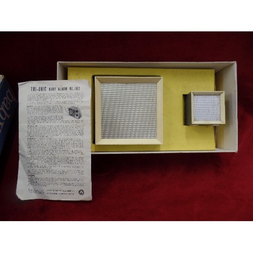 145 - RETRO-VINTAGE TRI-ONIC BABY ALARM/ INVALID INTERCOM. ORIGINAL BOX & INSTRUCTIONS.