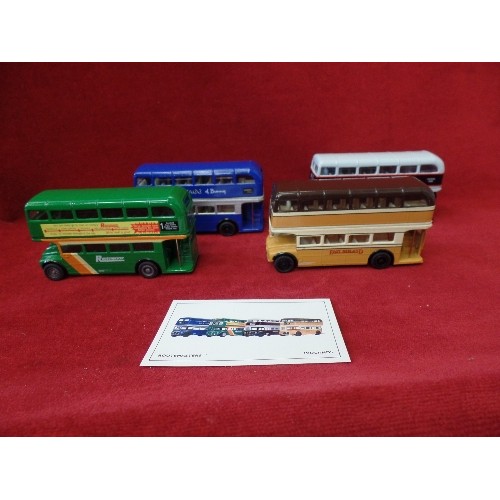 186 - CORGI DIE-CAST 'ROUTEMASTERS IN EXILE' THE MIDLANDS. 4 X DOUBLE-DECKERS. NEW CONDITION. BOXED.