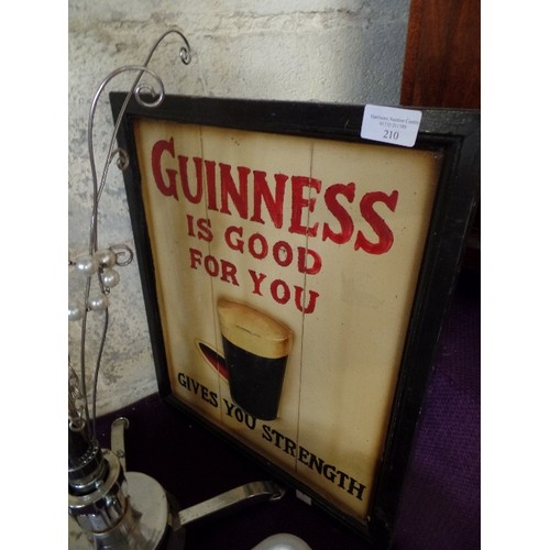 210 - 'GUINNESS IS GOOD FOR YOU' FRAMED WALL SIGN.