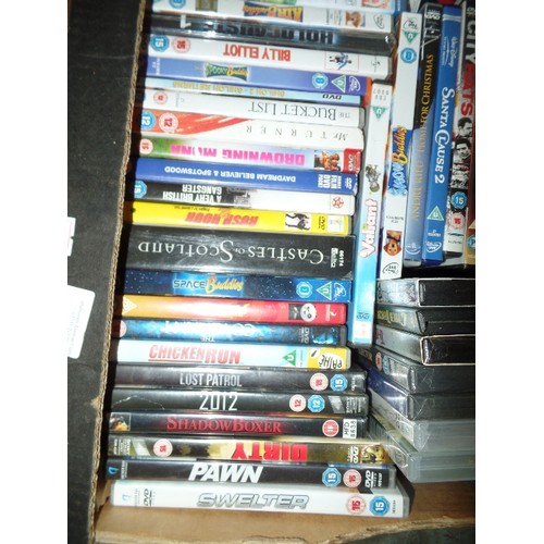 232 - LARGE CRATE FULL OF MIXED DVD'S. INC CASTLES OF SCOTLAND, CHICKEN RUN, SHADOW BOXER, BILLY ELLIOTT E... 