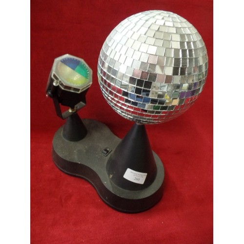 260 - MIRROR GLITTER BALL LIGHT. BATTERY OP.