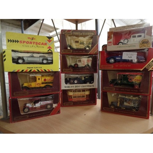 248 - 11 X, MAINLY MATCHBOX 'MODELS OF YESTERYEAR' VEHICLES IN BOXES.