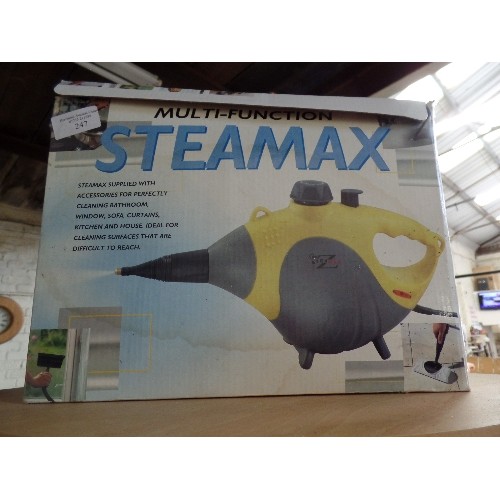 247 - STEAMAX. MULTI-FUNCTION HAND HELD STEAMER. WITH BOX.