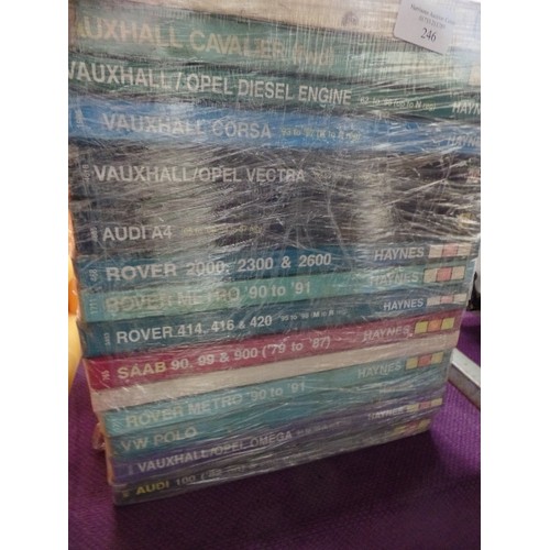 246 - 15 X VINTAGE HAYNES WORKSHOP MANUALS. INC SAAB 90, 99 & 100 [79-87] ...AUDI 100 [82 ON] AND 200 [84 ... 