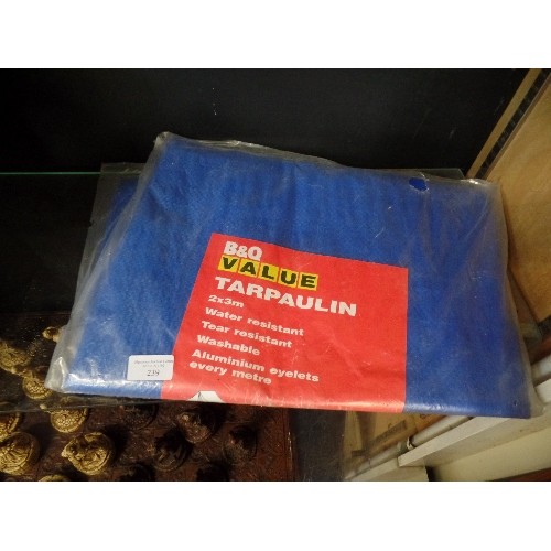 239 - B&Q TARPAULIN. 2 X 3M