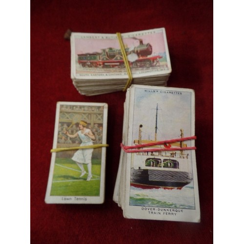 286 - TUB FULL OF VINTAGE JOHN PLAYERS/ CARRERAS CIGARETTE CARDS.