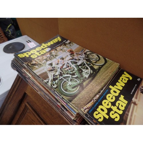 386 - VINTAGE SPEEDWAY STAR MAGAZINES. LARGE STACK, MAINLY 1976, 77, & 79.