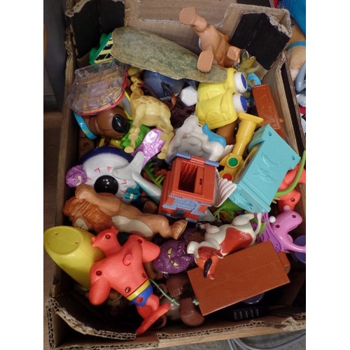 432 - 2 CRATES FULL OF TOYS, BOARD GAMES, DOLLS TEA-SET, FISHER PRICE DOCTORS BAG, COMEDY MOVIES 'SCENE IT... 