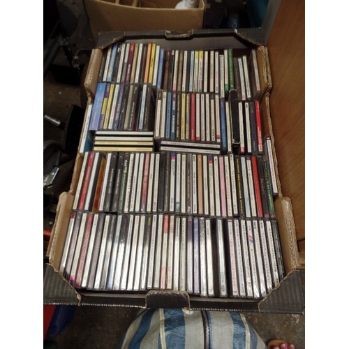 SMALL BOX OF MUSIC CASSETTES. AND 3 LARGE CRATES FULL OF MUSIC DVD'S ...