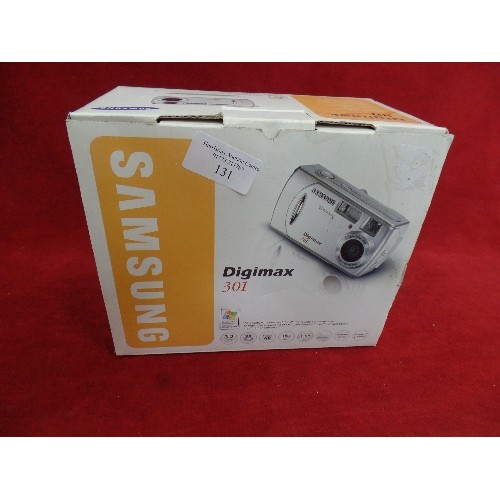 131 - SAMSUNG DIGIMAX 301 DIGITAL CAMERA. WITH BOX & INSTRUCTIONS ETC.