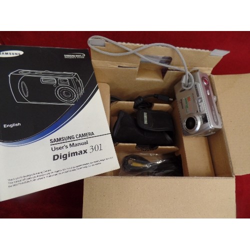 131 - SAMSUNG DIGIMAX 301 DIGITAL CAMERA. WITH BOX & INSTRUCTIONS ETC.