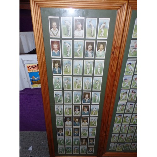 235 - VINTAGE JOHN PLAYERS CIGARETTE CARDS DISPLAYED IN 4 FRAMES, 3 OF WHICH SHOW REVERSE OF CARDS AS CLEA... 