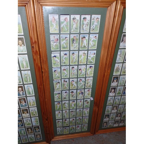 235 - VINTAGE JOHN PLAYERS CIGARETTE CARDS DISPLAYED IN 4 FRAMES, 3 OF WHICH SHOW REVERSE OF CARDS AS CLEA... 