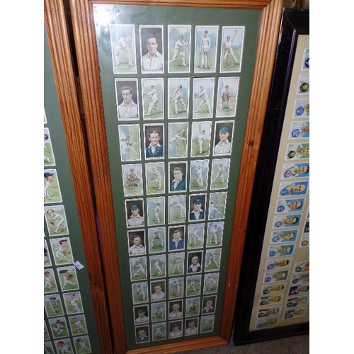 235 - VINTAGE JOHN PLAYERS CIGARETTE CARDS DISPLAYED IN 4 FRAMES, 3 OF WHICH SHOW REVERSE OF CARDS AS CLEA... 