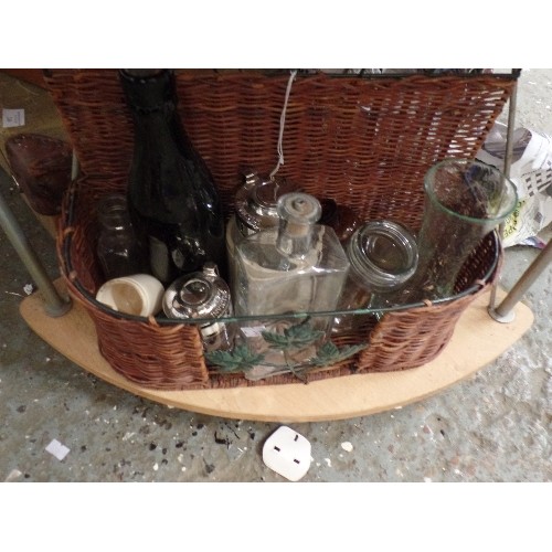 250 - QUANTITY OF VINTAGE GLASS BOTTLES AND JARS ETC.