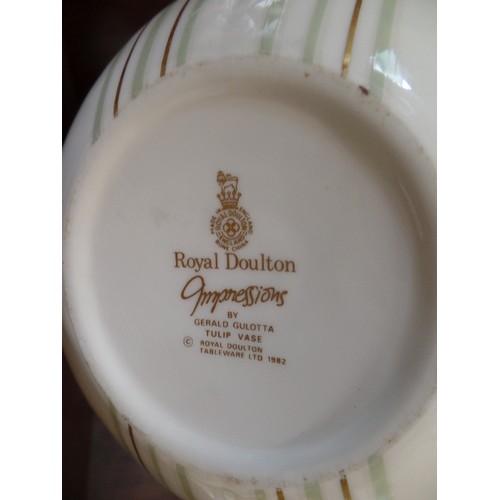 380 - ROYAL DOULTON 'IMPRESSIONS' BUD SHAPED VASE.